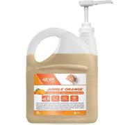 WORKDERM | JUNGLE Orange : Savon Mains Naturel avec Microbilles Végétales - Sans Solvant Pétrolier - Enrichi en Beurre de Karité - Élimine Graisses, Huiles, Peintures et Goudrons (3 litres + pompe)