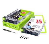 WORKDONE 2u. LFF Caddy 3.5" Compatible avec Dell PowerEdge 17-14 Gen X7K8W | Uniquement pour plus grande baie Hot-Plug 10.6cm, SATA, T360 R360 T560 R660 R6615 R6625 R7615 R7625 R760 R470, Manuel, Vis