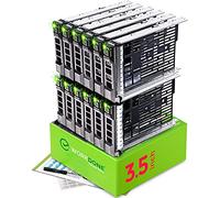 WORKDONE Lot de 12 boîtiers pour disque dur 3,5" - Compatible avec serveurs Dell PowerEdge Selected 11-13ème génération - Avec manuel d'installation (français non garanti) - Étiquettes autocollantes avant - Tournevis - Vis solides