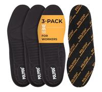 WorkerWalker Semelles de chaussures pour hommes et femmes - Poliyou Pro Lot de 3 semelles épaisses pour femmes et hommes Chaussures de travail ou bottes de travail - 44 EUR