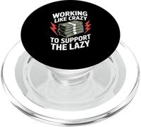 Working Like Crazy Funny Saying Money Vintage Band PopSockets PopGrip pour MagSafe