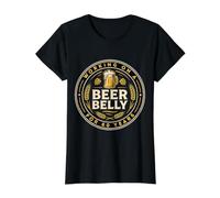 Working on A Beer Belly for 60 Years Drinker Jokes - T-Shirt Graphique avec Valeur, Femme, Noir, M