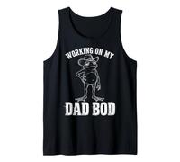 Working on My Dad BOD Funny Frog Cowboy Dad Humor Débardeur