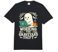 Working The Graveyard Shift Ghost Comfort Colors Adult Heavyweight T-Shirt