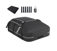 WORKKOOL Sac de toit imperméable de 4,6 m³ avec tapis antidérapant et verrou - Rangement universel sur le dessus de voiture pour VUS/Break - Sac de transport pliable (111,8 x 86,4 x 43,2 cm)