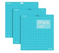WorkLion Tapis De Découpe LightGrip: Pour Cricut Explore One/Air/Air 2/Maker,30,5 x 30,5 cm,Adhésif Léger Antidérapant et Durable pour Projets d'Art et d'Artisanat(Lot de 3 tapis)