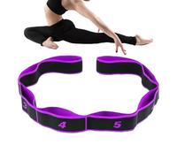 Workout Bands-8 Section Numbered Stretching Strap For Flexibility High-Density Elastic Resistance Band For Muscle Strength Training, Strap For Home Gym Full Body Workout