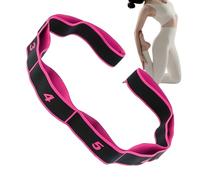 Workout Bands-8 Section Numbered Stretching Strap For Flexibility High-Density Elastic Resistance Band For Muscle Strength Training, Strap For Home Gym Full Body Workout