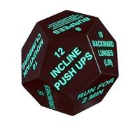 Workout Dice, 12-Sided Fun Fitness Game for Home Gym and Group Training, Portable Exercise Dice, Men Women Athletes, Random Workout Challenge for Squats Cardio Strength