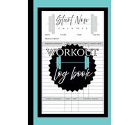 Workout Log Book for men or women, Fitness Journal to Track Daily Workouts, Record Sets, Reps, Weight and Progress.: Ultimate Fitness Accessory for ... popular Turquoise, black, and white design.