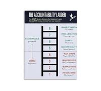 Workplace Accountability Chart Metal Sign Motivational Leadership Success Steps Mindset Office Wall Decor for Teams 8 X 12 in