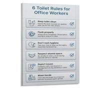 Workplace Bathroom Etiquette Poster Canvas Print for Janitor Area