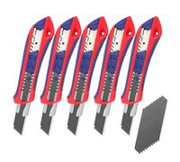 WORKPRO 5-pack couteau utilitaire snap-off 20-pack lames 18mm coupe-boîte rétractable