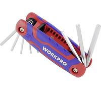 WorkPro 6 pans extérieurs Clé mâle à six pans 1.5 mm, 2.0 mm, 2.5 mm, 3.0 mm, 4.0 mm, 5.0 mm, 6.0 mm, 8.0 mm