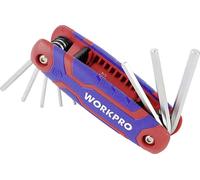 WorkPro 6 pans extérieurs Clé mâle à six pans 1.5 mm, 2.0 mm, 2.5 mm, 3.0 mm, 4.0 mm, 5.0 mm, 6.0 mm, 8.0 mm