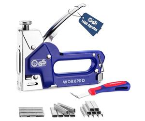 WORKPRO Agrafeuse Murale Multifonction 3 en 1 en Acier