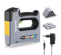 WORKPRO Agrafeuse sans Fil 3,6 V Multifonction 5 en 1 avec 2000 Agrafes, Compatible avec Agrafes Types 140, 53, 8, 9, T20, Agrafeuse Électrique pour Bois, Tapissier, Décoration, Bricolage