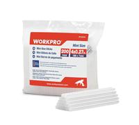 WORKPRO Bâtonnets de colle thermofusible, 200 pièces, 7 mm x 100 mm, transparent, pour DIY et loisirs créatifs