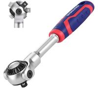 WORKPRO Bit à ratchet 1/4" (6,35 mm) pour perceuse, 72 dents, finition mate, poignée tricolore