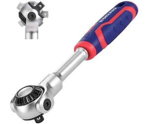WORKPRO Bit à ratchet 1/4" (6,35 mm) pour perceuse, 72 dents, finition mate, poignée tricolore