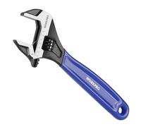 WORKPRO Clé à Molette avec Grande Ouverture 30 mm et Poignée Souple Bi-Matière, Métrique Complet, Longeur 200 mm