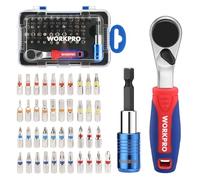 WORKPRO Cliquet Tournevis, Mini Clé à Cliquet 1/4" Réversible, 41 Embout de Tournevis et Porte-Embout à Changement Rapide, Outils de Réparation de Poche
