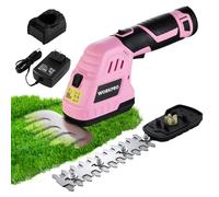 WORKPRO - Coupe-gazon et arbustes sans fil 12 V - Taille-haie manuel 2 en 1 - Tondeuse à arbustes électrique avec batterie lithium-ion rechargeable de 2,0 Ah et