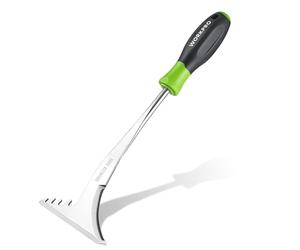 WORKPRO Désherbeur Manuel 3 en 1 en Acier Inoxydable - Grattoir, Arrache-Racines, Lame Dentelée - Outil de Jardinage pour Mousse, Fissures, Racines et Mauvaises Herbes