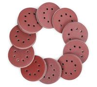 WORKPRO disques abrasifs auto-agrippants 150 pièces, diamètre 125mm, grain mixte 60-600, 8 trous, adaptés aux ponceuses orbitales