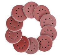 WORKPRO Disques de Ponçage 150 Pièces, Disques Abrasifs de 125mm avec 8 Trous, Grain 60, 80, 100, 120, 150,180, 240, 320, 400, 600 pour Polissage, Dérouillage, Finition