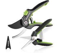 WORKPRO Ensemble de 2 sécateurs de jardin, sécateur de taille à dérivation SK5 (210 mm) et sécateur de récolte (160 mm)