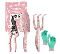 WORKPRO Ensemble d'Outils de Jardinage 4 Pièces en Acier Inoxydable