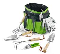 WORKPRO Ensemble d'Outils de Jardinage 8 Pièces en Acier Inoxydable