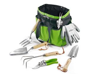 WORKPRO Ensemble d'Outils de Jardinage 8 Pièces en Acier Inoxydable