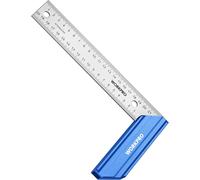 WORKPRO Équerre en acier inoxydable et manche en aluminium 200 mm pour menuiserie et serrurerie