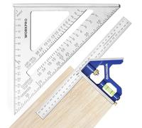WORKPRO Equerre Menuisier 300 mm et Equerre Charpentier Triangulaire 180mm