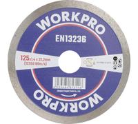WorkPro GSOSCR-2 Disque à tronçonner diamanté 125 mm Céramique, Porcelaine, Marbre, Brique, Verre, pierre à chaux, Granite