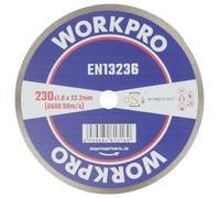 WorkPro GSOSCR-4 Disque à tronçonner diamanté 230 mm 1 pc(s) Céramique, Porcelaine, Marbre, Brique, Verre, pierre à chaux