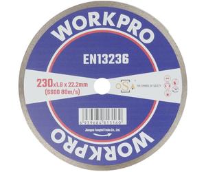 WorkPro GSOSCR-4 Disque à tronçonner diamanté 230 mm 1 pc(s) Céramique, Porcelaine, Marbre, Brique, Verre, pierre à chaux, Granite, Pierre naturelle, Grès