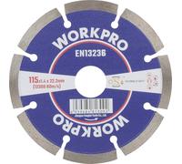 WorkPro GSOSSE-1 Disque à tronçonner 115 mm Céramique, Porcelaine, Marbre, Brique, Verre, pierre à chaux, Granite, Pierre