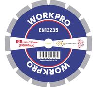 WorkPro GSOSSE-3 Disque à tronçonner 180 mm 1 pc(s) Céramique, Porcelaine, Marbre, Brique, Verre, pierre à chaux, Granite, Pierre naturelle, Grès