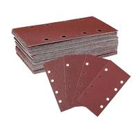 WORKPRO Jeu de 100 feuilles abrasives auto-agrippantes, grain 40/60/80/120, 8 trous, pour ponceuses multifonction et excentrique, bois, métal et peinture