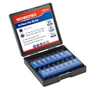 WORKPRO Jeu de 16 Embouts Torx en Acier S2 Magnétiques 25mm avec Boîte de Rangement