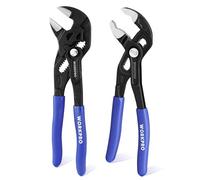 WORKPRO Jeu de 2 Pinces 180 mm, Pince Multiprise et Pince-Clé