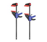 WORKPRO Jeu de 2 Serre-joints à une Main en Acier et Nylon pour une Fixation Précise, Largeur de Serrage de 305 mm, Force de Serrage Maximale de 68 kg, Plage d'Étirement jusqu'à 440 mm