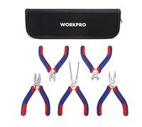 WORKPRO Jeu de Mini Pinces en Acier au Carbone