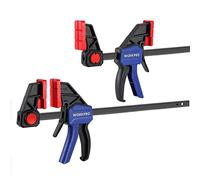 WORKPRO Jeu de Serre-joints Rapide 2 Pièces en Acier et Nylon Renforcé pour une Fixation Précise, Largeur de Serrage 305 mm, Force de Serrage Maximale 136 kg, Plage d'Etirement 175-483 mm