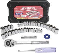 WorkPro Jeu d'embouts de tournevis métrique, en pouces 39 pièces WP202536
