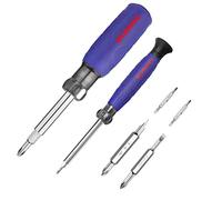 WORKPRO Jeu de Tournevis Multi-Embouts en S2 - 6 en 1 et de Précision 4 en 1 Avec Embout Réversible (Cruciforme/Plat) - 2 Tailles d'Écrou pour l'Électronique