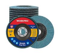 WORKPRO Lot de 10 Disques Abrasifs à Lamelles 125 mm, Grain 40